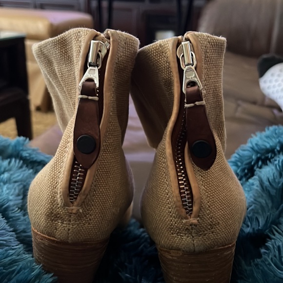 Rag & Bone beige canvas booties. Barely worn - heels practically new - Picture 10 of 11